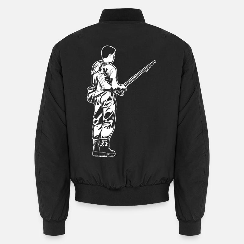 Angler - Unisex Bomber Jacket - black