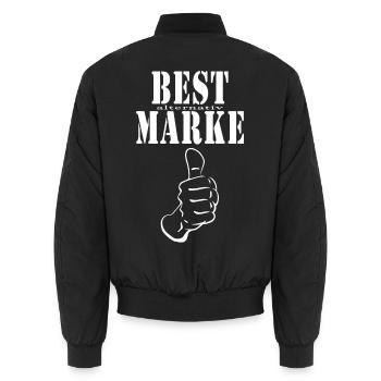 MEILLEURE alternative BRAND pouce levé - Bomber unisexe - noir - Dos - AI Model Male 185 light (185cm)