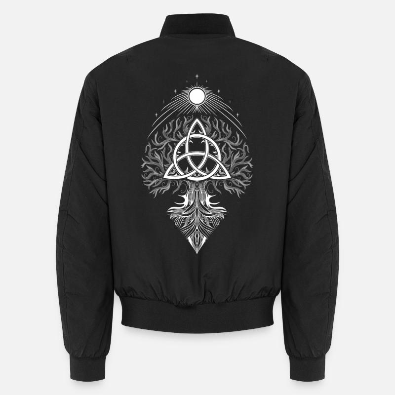 Yggdrasil Lebensbaum Triquetra Unisex Bomberjacke