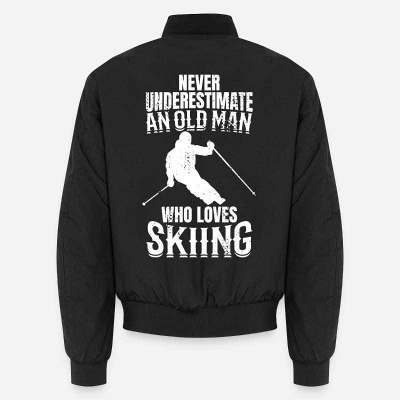 Skifahrer Opa Unisex Bomberjacke