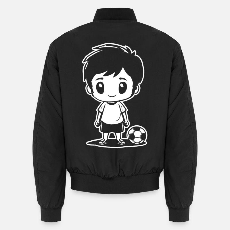 Soccer Boy Drawing Unisex Bomber Jacket