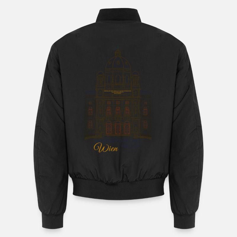 Vienna, Kunstmuseum KHM, Hand Drawing Austria Unisex Bomber Jacket