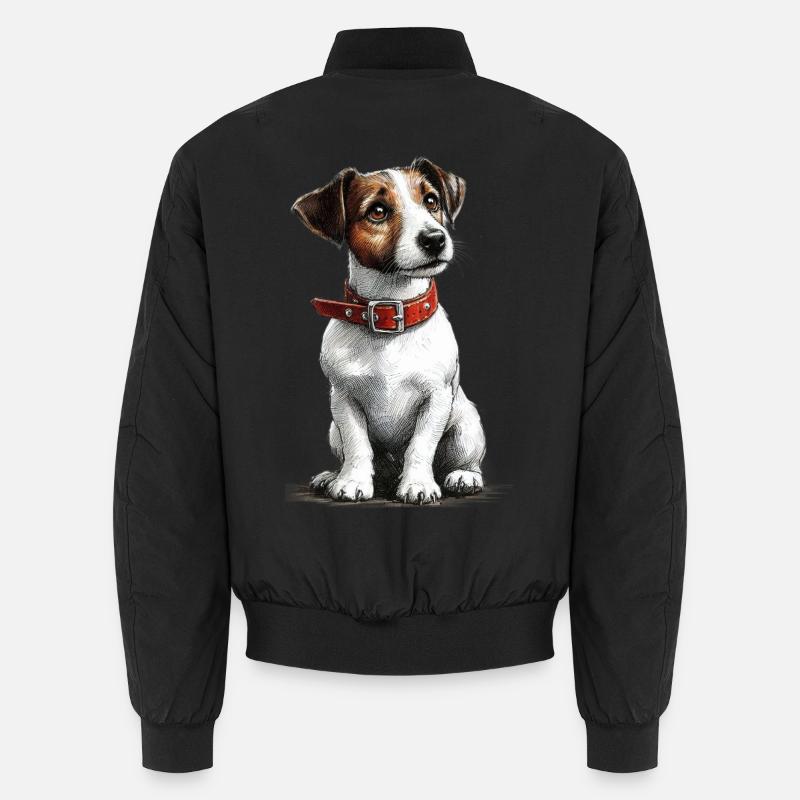 Jack Russel Terrier  - Unisex Bomberjacke - Schwarz