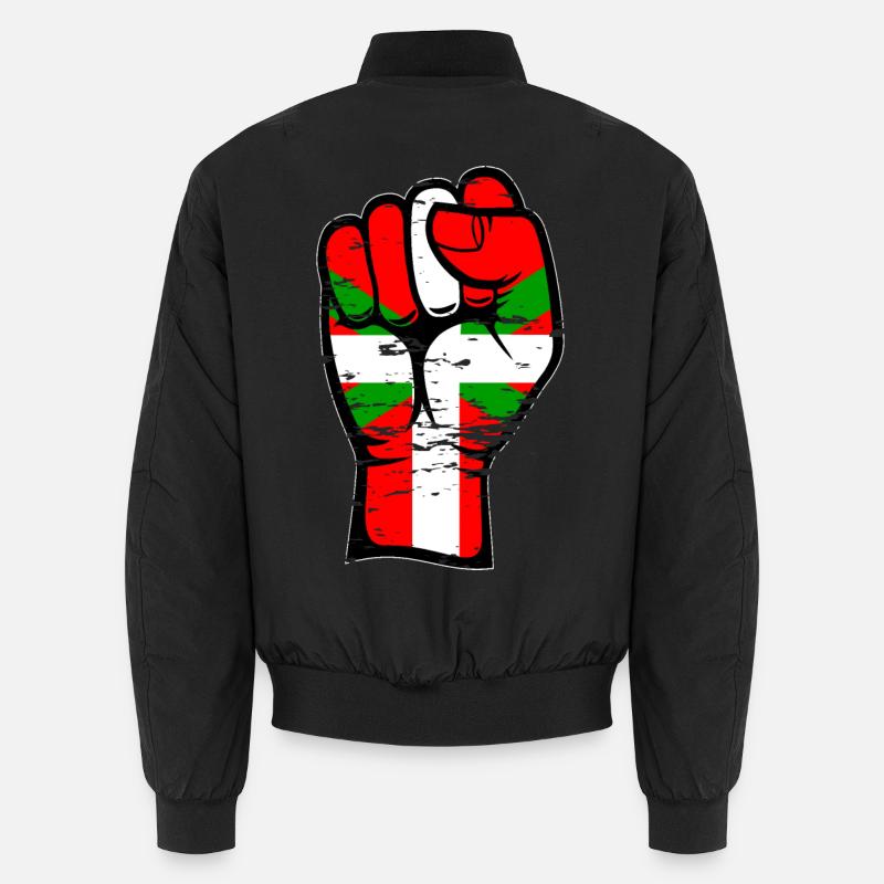Basque flag fist used Unisex Bomber Jacket