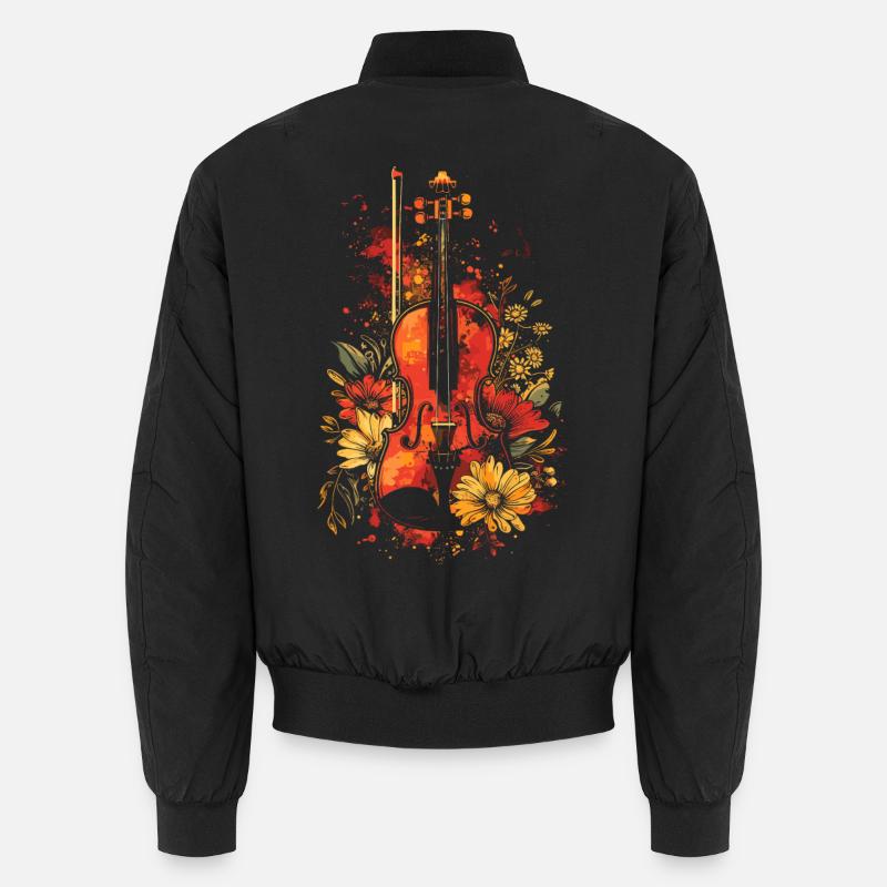Dessin animé de violon Bomber unisexe