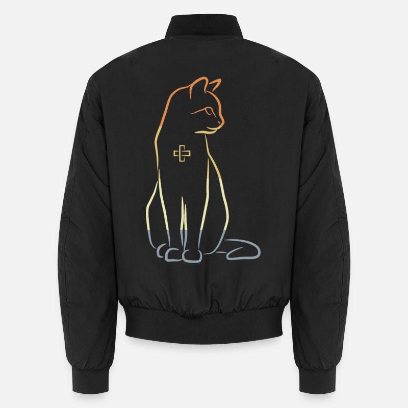Veterinary Cat - Unisex Bomber Jacket - black