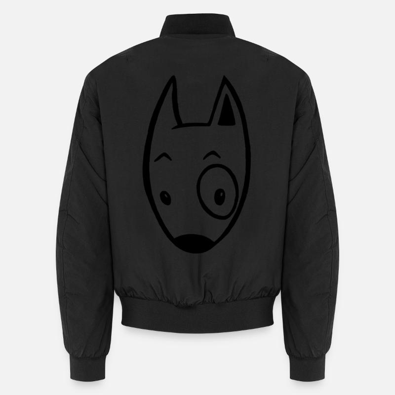 Kleiner schwarzer Hund Unisex Bomberjacke