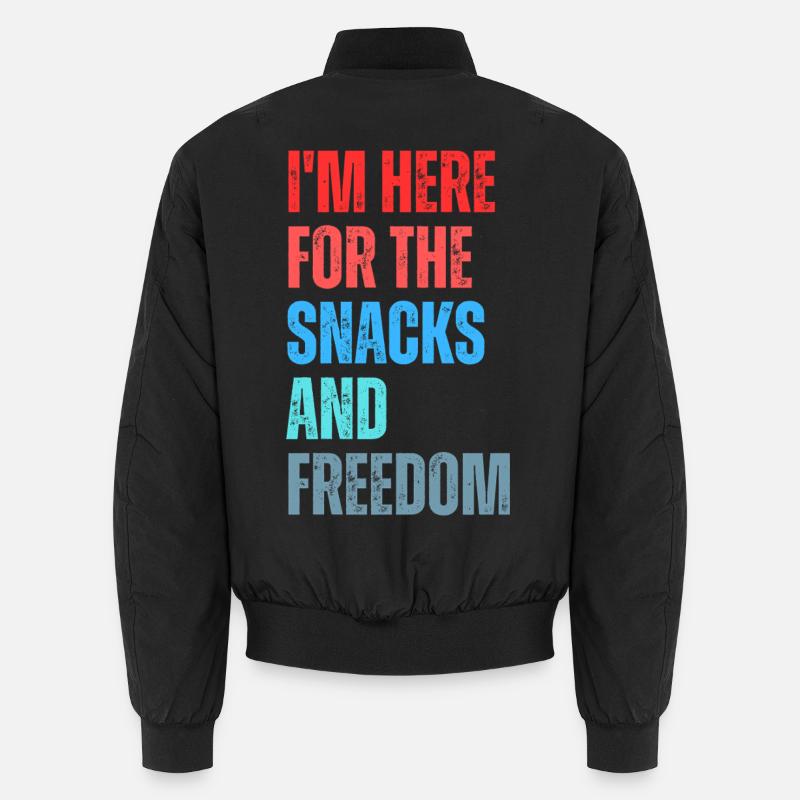 Slogan du plaisir de grignoter et liberté Bomber unisexe