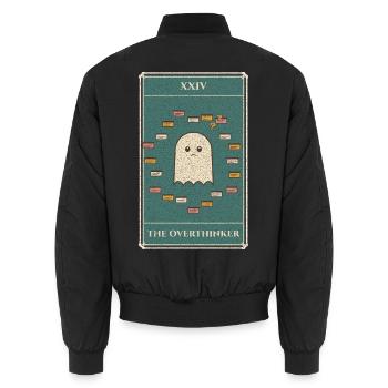 Der Tarot-Geist des Überdenkers - Unisex Bomberjacke - Schwarz - Hinten - AI Model Male 185 light (185cm)