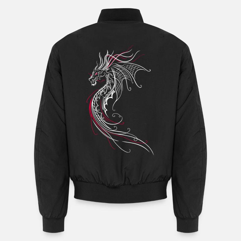 Dragon Fantasy Fire Dragon Red Unisex Bomber Jacket
