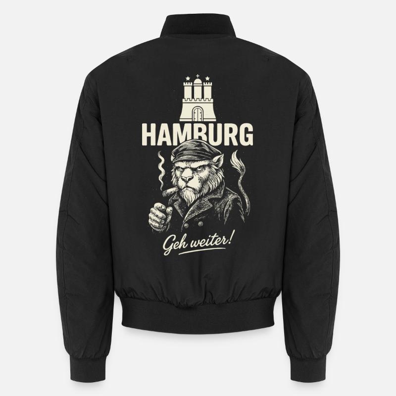 Hamburger Hafenraubein - Unisex Bomberjacke - Schwarz