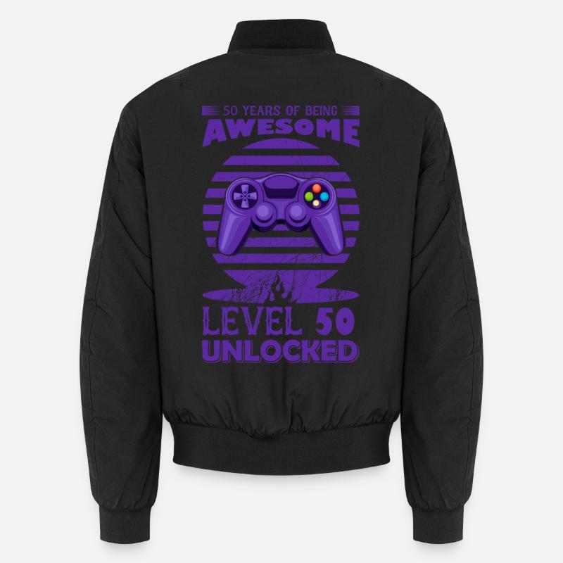 Retro Gaming Controller Motiv - Unisex Bomberjacke - Schwarz