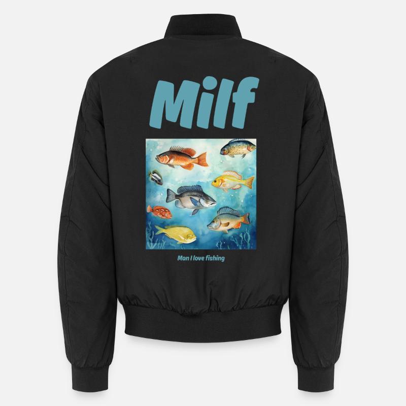 Mec, j’adore la pêche Bomber unisexe