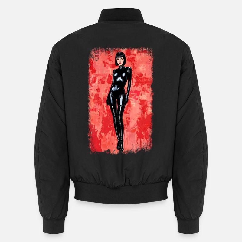 Latex Noir distressed edition - Unisex Bomber Jacket - black