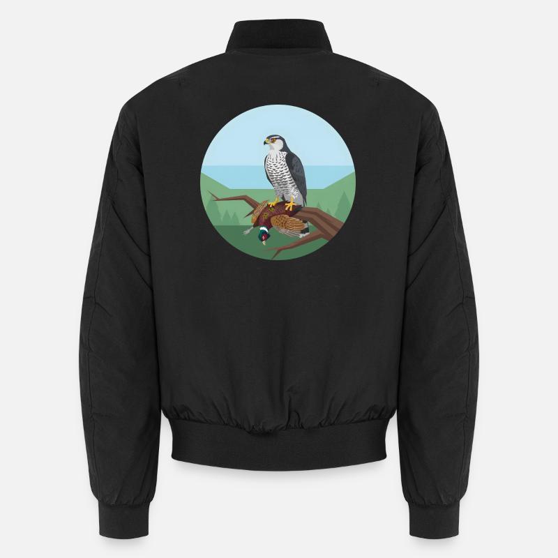 Goshawk with pheasant Unisex Bomber Jacket