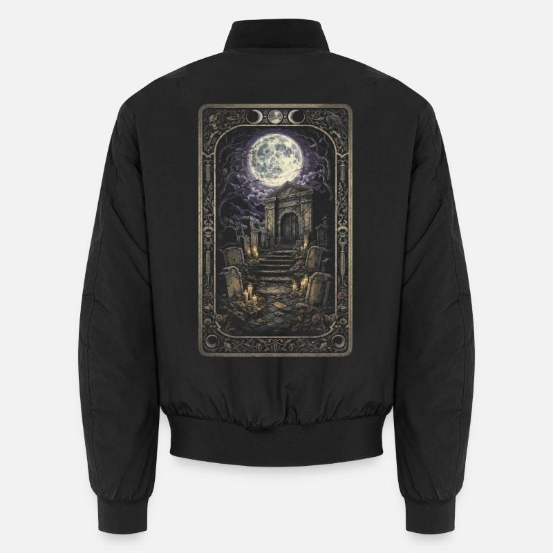 Friedhof Goth Humor Tarot Card Unisex Bomberjacke