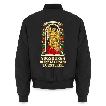 Turamichele Augsburgs Türsteher - Unisex Bomberjacke - Schwarz - Hinten - AI Model Male 185 light (185cm)