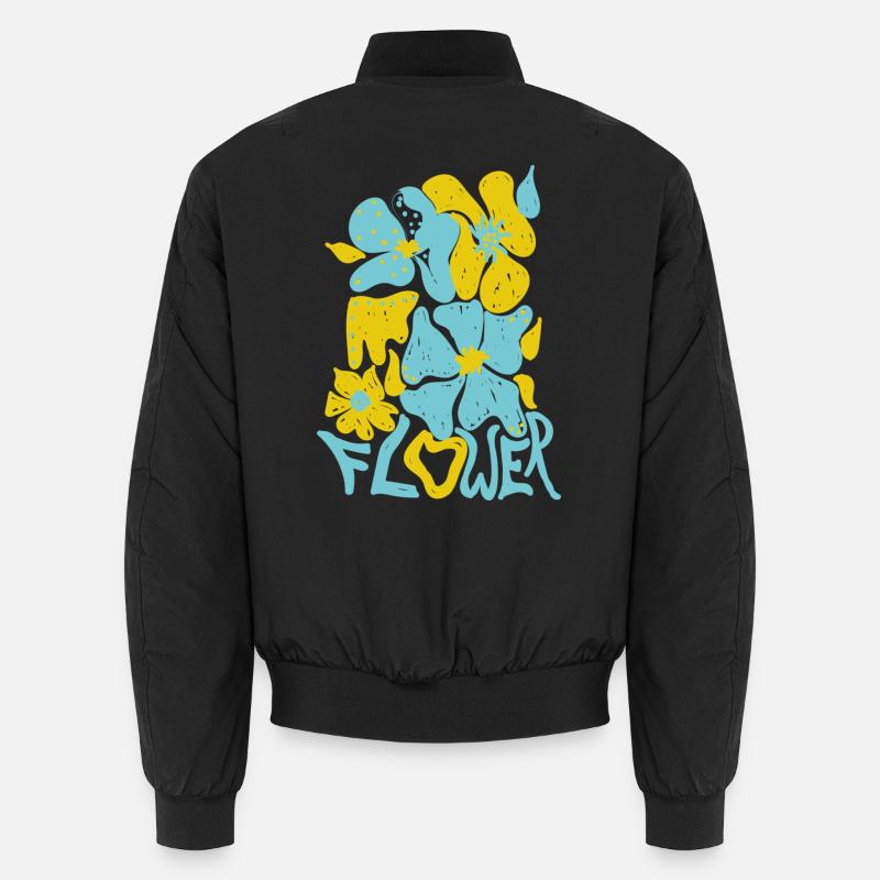 Flower - Unisex Bomber Jacket - black