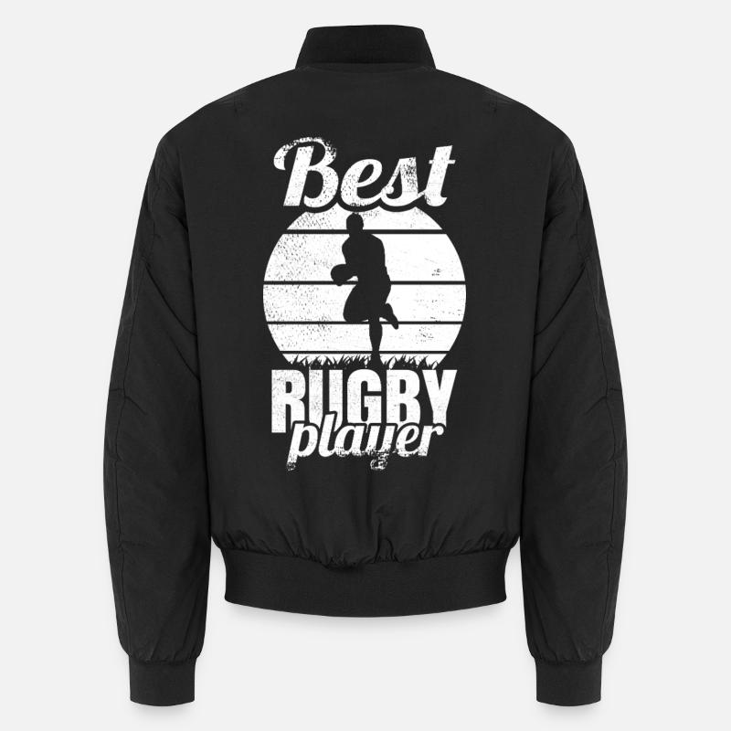 Bester Rugbyspieler Unisex Bomberjacke