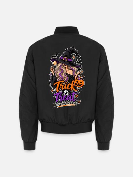 ⚫ Trick or Treat - I came for the Candy - Blond  - Unisex Bomberjacke - Schwarz