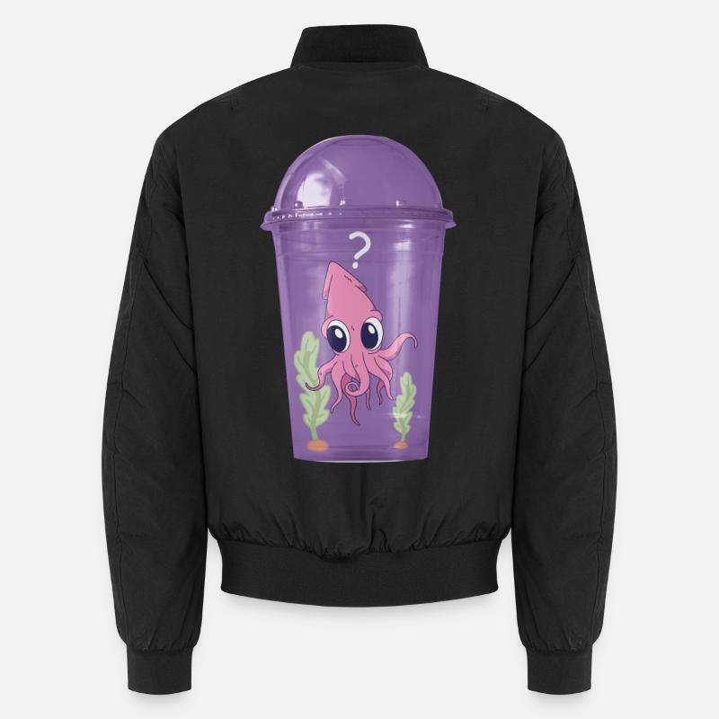 Squid in the cup - Unisex Bomber Jacket - black