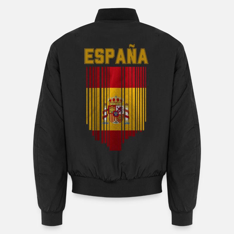 Flagge Spaniens, spanischer Stolz - Unisex Bomberjacke - Schwarz