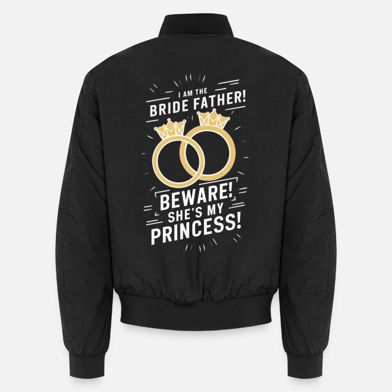 Stolzer Brautvater Vater der Braut Schwiegervater Unisex Bomberjacke