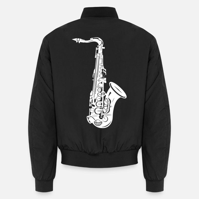 Saxophone Sketch Unisex Bomber Jacket