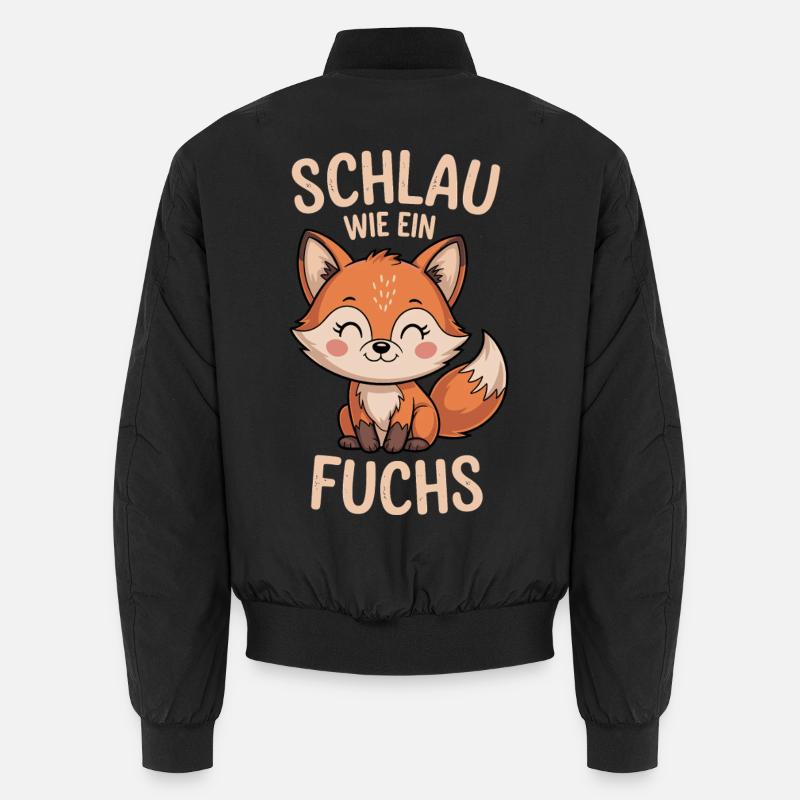 Smart as a fox cute fox design Unisex Bomber Jacket