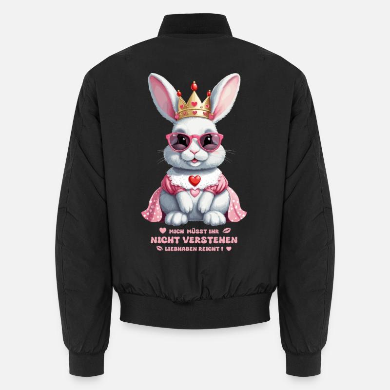 Cute Bunnies Queen Unisex Bomber Jacket