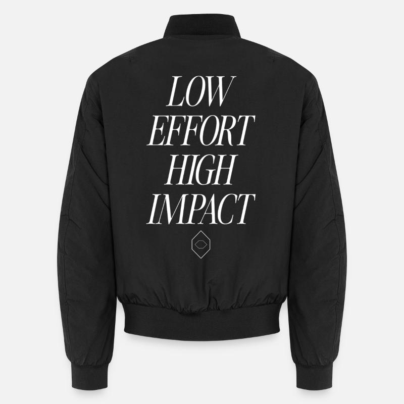 Low Effort, High Impact - Unisex Bomber Jacket - black