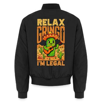 Mexiko Stolz & Heimat Mexikaner Mexico Flagge - Unisex Bomberjacke - Schwarz - Hinten - AI Model Male 185 light (185cm)