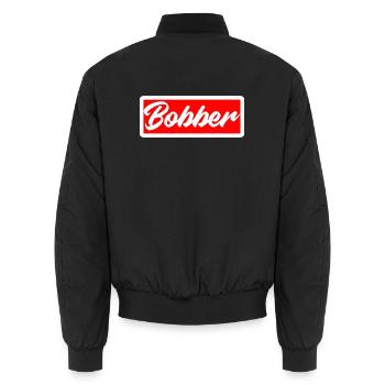 bobber chopper biker autocollant de croisière autocollant - Bomber unisexe - noir - Dos - AI Model Male 185 light (185cm)