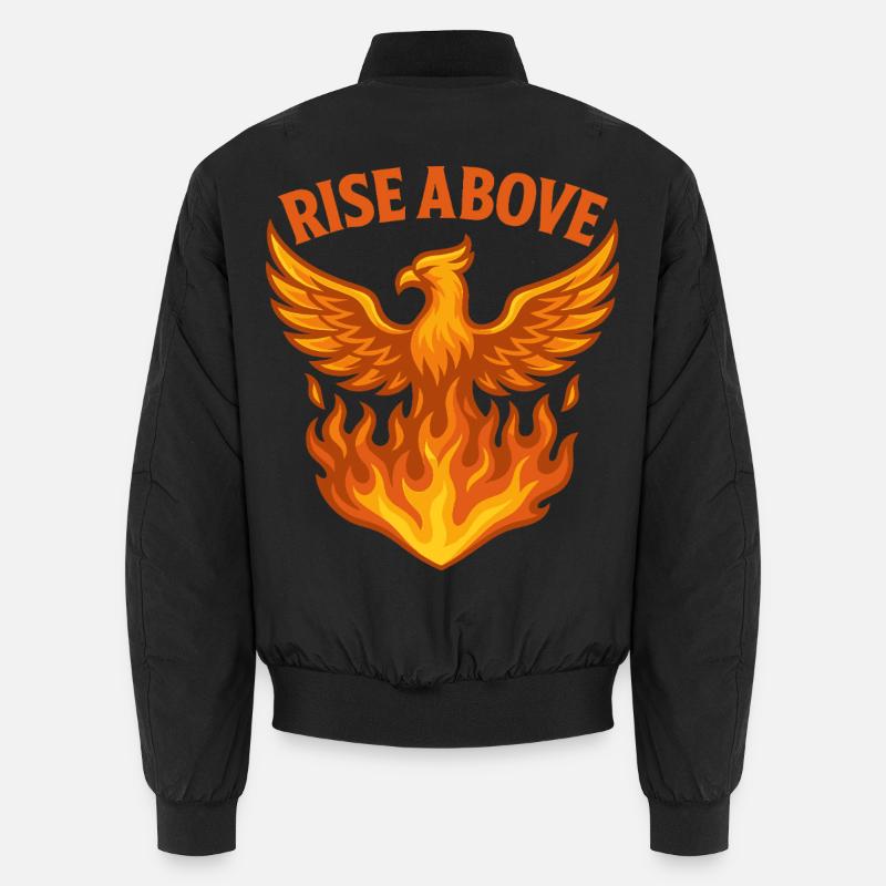 Motif Phénix S’Élever Au-dessus Du Feu - Bomber unisexe - noir