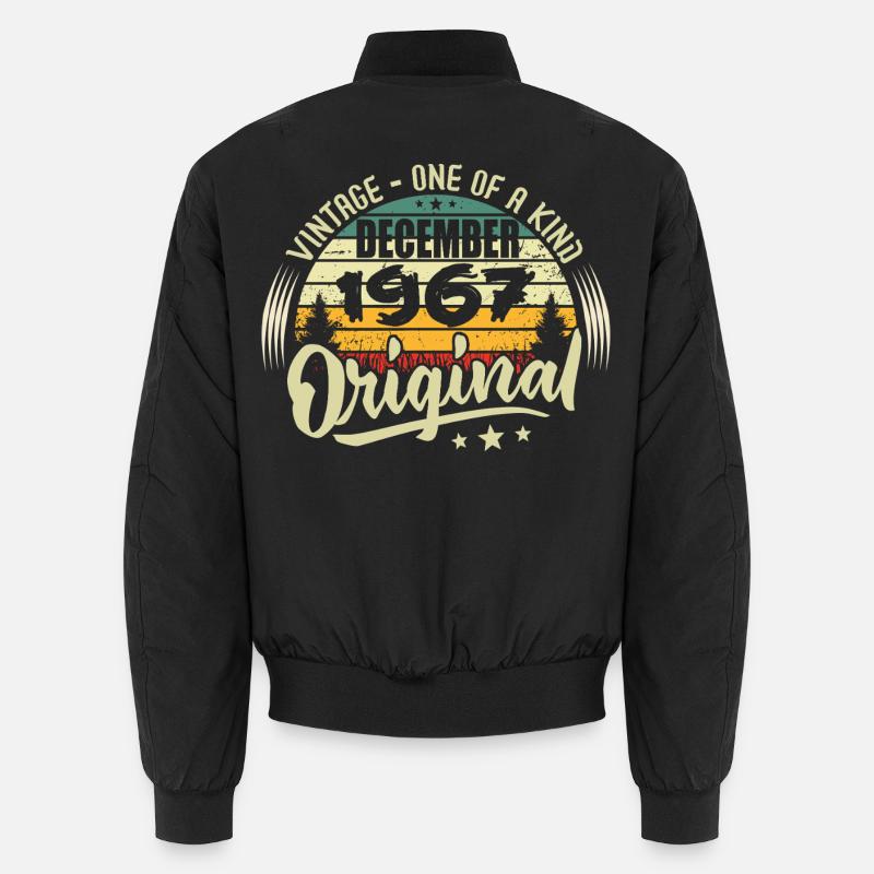 December 1967 - Vintage Authentic December 1967 Unisex Bomber Jacket