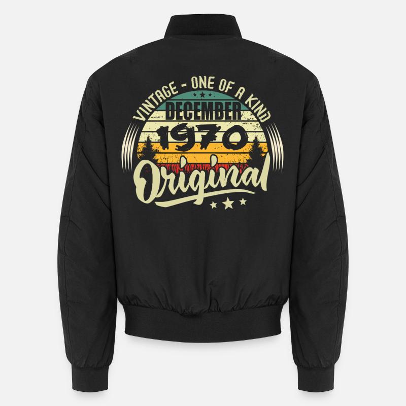 Dezember 1970 - Vintage Authentic Dezember 1970 Unisex Bomberjacke
