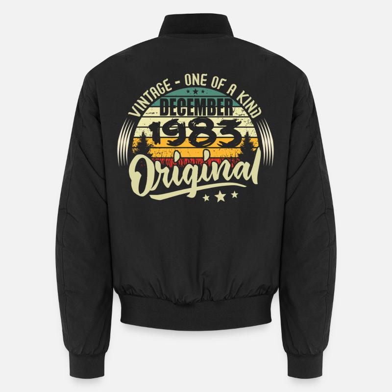 Dezember 1983 – Vintage Authentic Dezember 1983 Unisex Bomberjacke