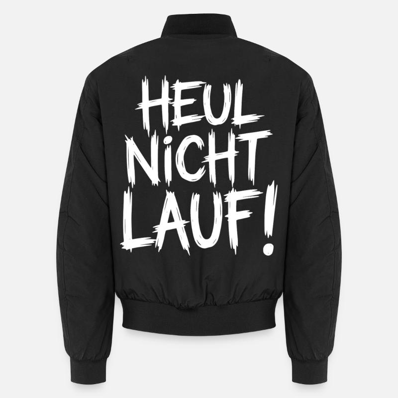 Don't cry Run! - Unisex Bomber Jacket - black