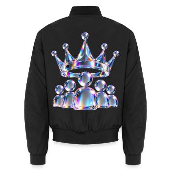 Glaskrone Crew - Unisex Bomberjacke - Schwarz - Hinten - AI Model Male 185 light (185cm)