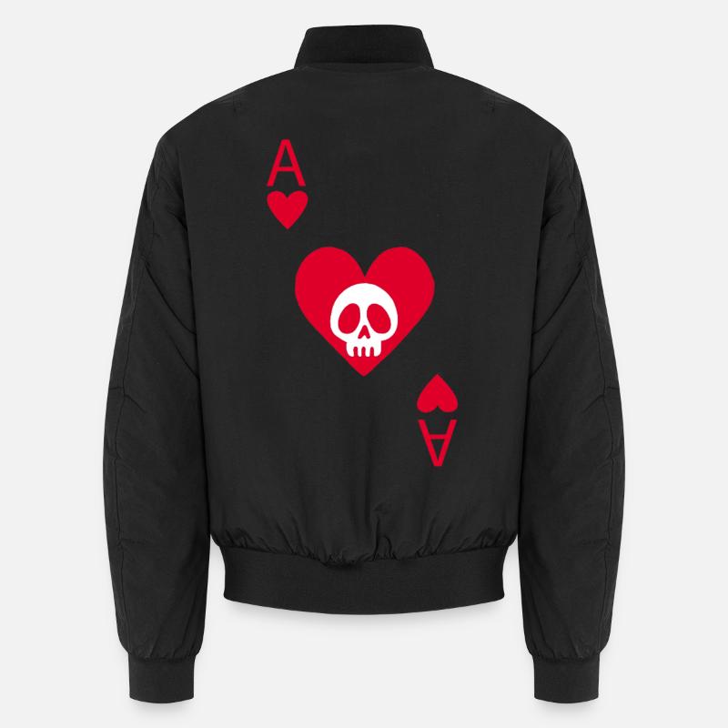 Crâne et as de coeur Bomber unisexe