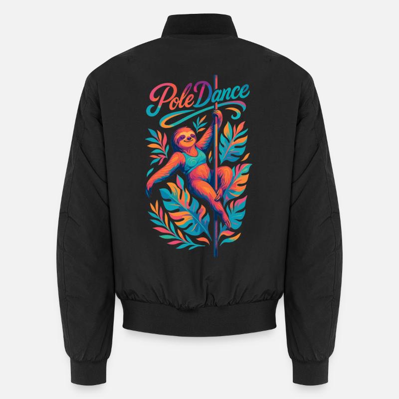 Pole Dance Faultier Poledancerin witzig Geschenk Unisex Bomberjacke