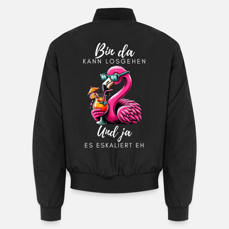 Flamingo Cocktail Party - Bomber unisexe - noir