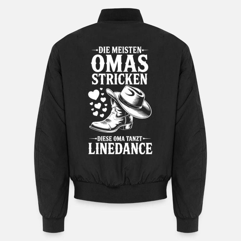 Granny Dancing Line Dance Western Unisex Bomber Jacket