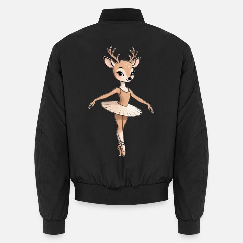 Illustration de danseuse de ballet de cerf Bomber unisexe