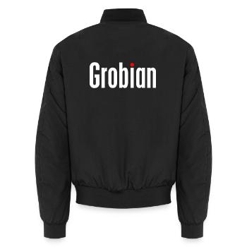 Ruffian - Unisex Bomber Jacket - black - Back - AI Model Male 185 light (185cm)