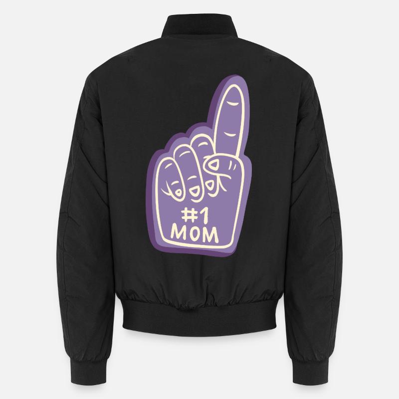 #1 Mom – Cool Fbased Illustration Unisex Bomber Jacket
