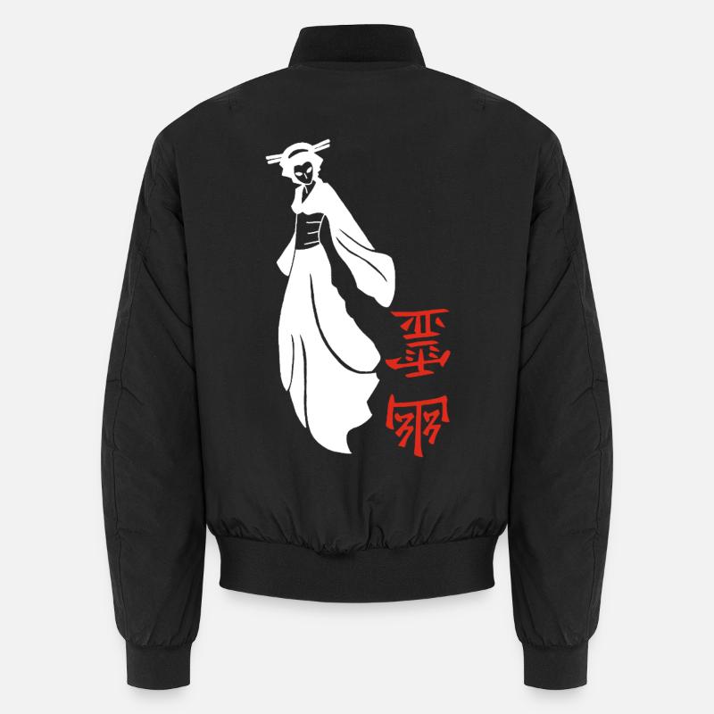 Weißer japanischer Geist Unisex Bomberjacke