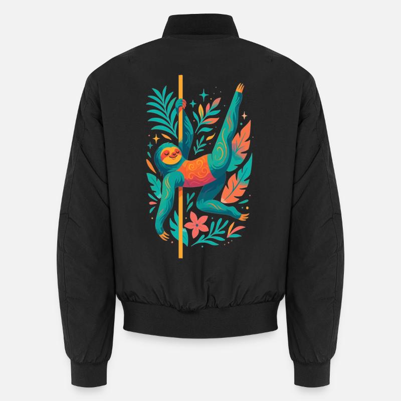 Pole Dance Faultier Poledancerin witzig Geschenk Unisex Bomberjacke