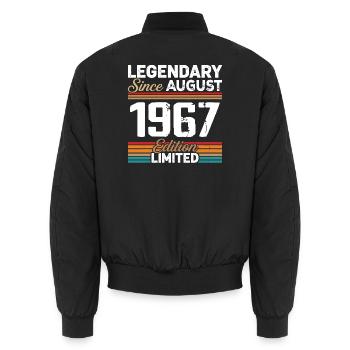 Légendaire Depuis Août 1967 Vintage Rétro - Bomber unisexe - noir - Dos - AI Model Male 185 light (185cm)