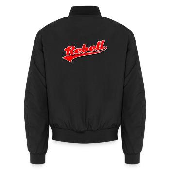 rebel dieb rowdy rebell bandit hustler gang crime - Unisex Bomberjacke - Schwarz - Hinten - AI Model Male 185 light (185cm)